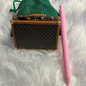 Miniature Featuring Lux Bags Keychain-Leather